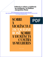 PDF of Sobre A Violencia E Sobre A Violencia Contra As Mulheres 1St Edition Jacqueline Rose Full Chapter Ebook