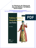 Full Download Problemas Classicos de Ciencia Da Computacao Com Python 1St Edition David Kopec Online Full Chapter PDF