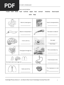 Fill Out The Blanks Using The Words Below.: Cambridge Primary Science 3 Unit 4: Staying Alive
