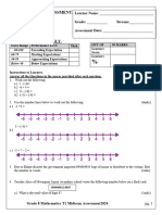 G8 T1 Mathematics Midterm