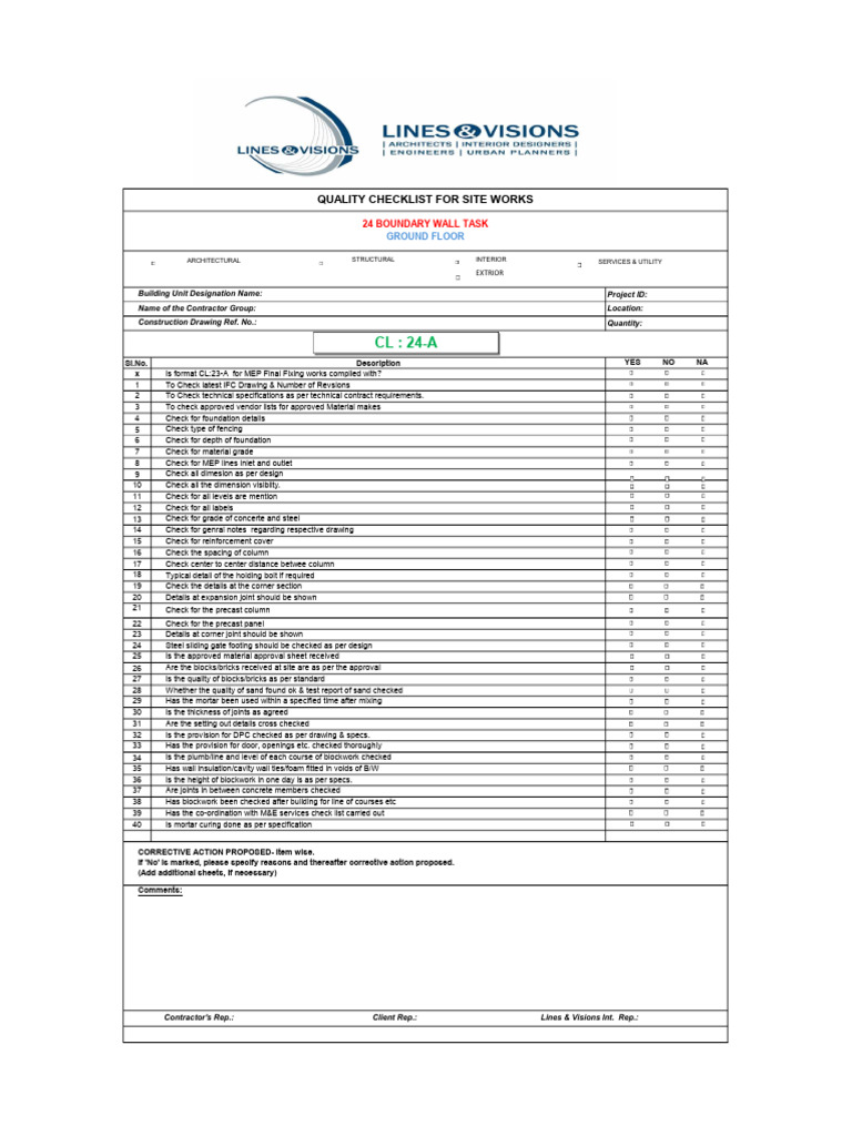 Construction Quality Inspection Checklist | PDF | Specification ...