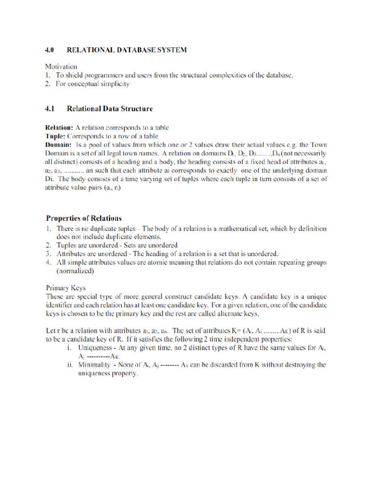 DBS Section 4 Notes | PDF