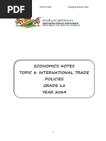 Grade 12 Economics: Tourism Notes | PDF | Tourism | Taxes