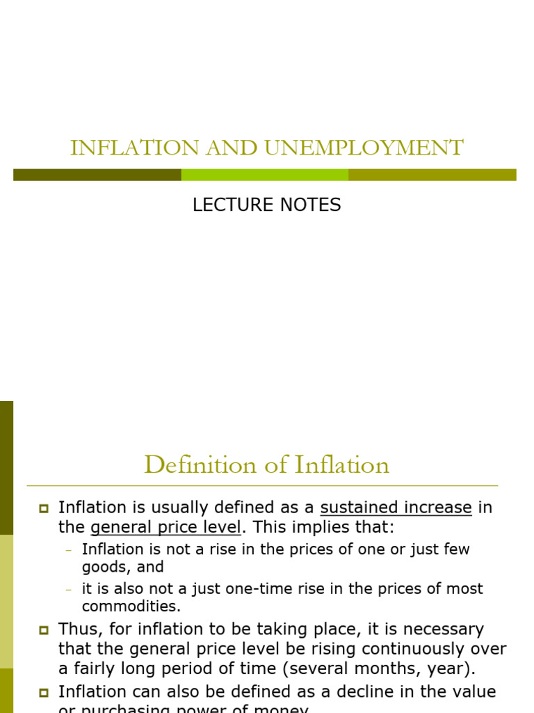 Understanding Inflation and Unemployment | PDF | Cost Of Living ...