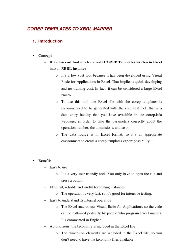 corep-templates-to-xbrl-mapper-microsoft-excel-visual-basic-for