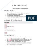 HTML Notes 