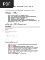 HTML Notes 