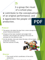 Roles in A Stage Production Finals
