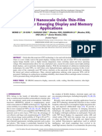 Review of Nanoscale Oxide Thin-Film Transistors For Emerging Display and Memory Applications