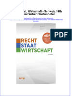 full download Recht Staat Wirtschaft Schweiz 19Th Edition Herbert Wattenhofer online full chapter pdf 