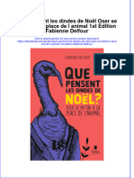 Full Download Que Pensent Les Dindes de Noel Oser Se Mettre A La Place de L Animal 1St Edition Fabienne Delfour Online Full Chapter PDF