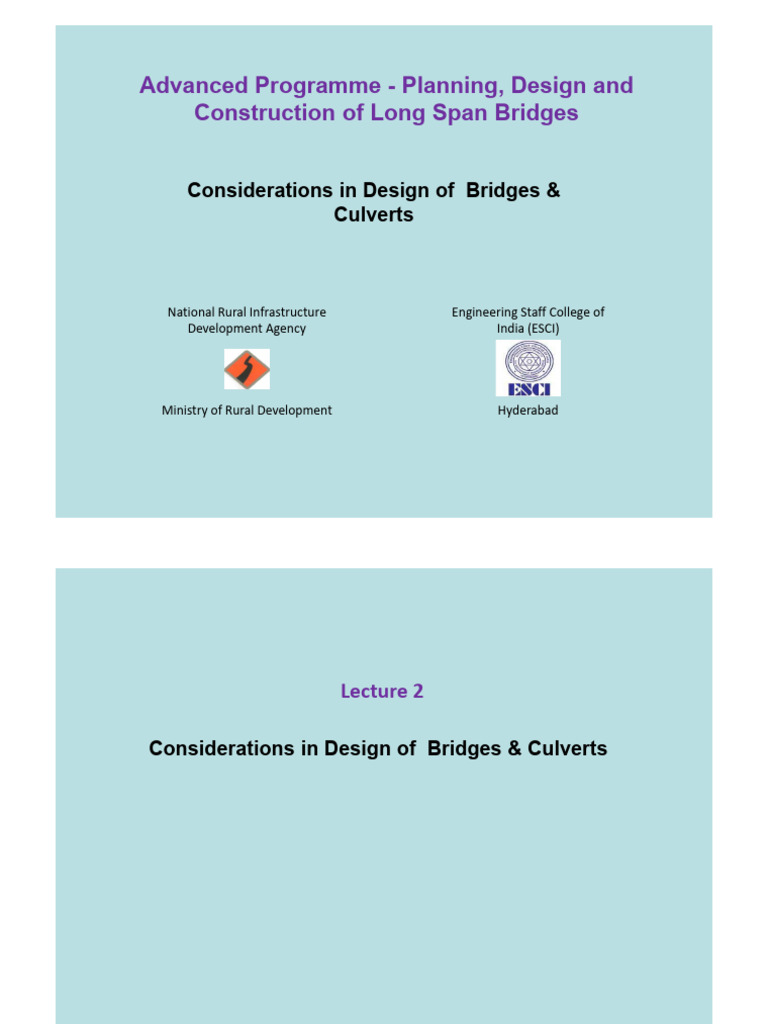 Designing Long Span Bridges and Culverts | PDF | Deep Foundation ...