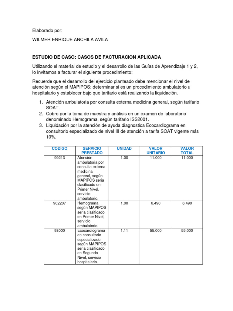 Caso de facturacion pdf