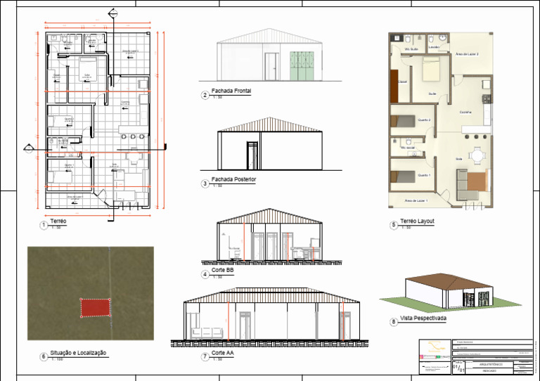 Dimensões e Layout de Projeto Residencial | PDF