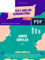 Mat - Aula 4 - Juros e Análise Combinatória - Emanuele e Vanessa - 18MAI