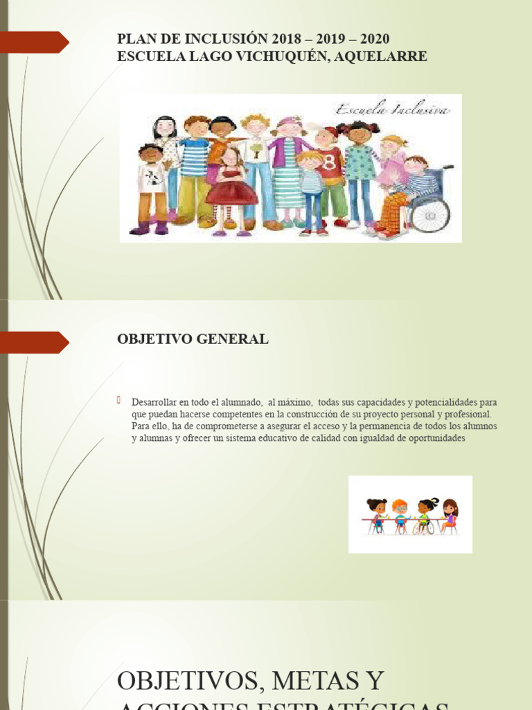 Plan de Inclusión | PDF | Inclusión (Educación) | Aprendizaje