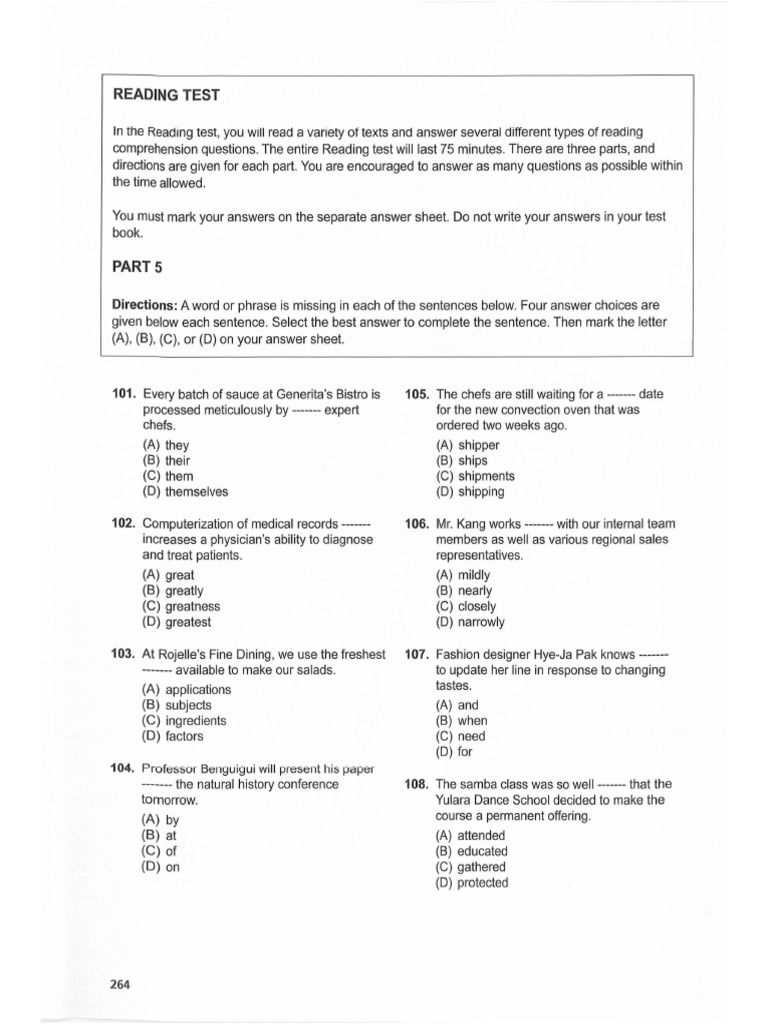Test 9 Part 5 6 | PDF