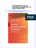 PDF of Teaching Aboriginal Cultural Competence Authentic Approaches 1St Edition Barbara Hill Full Chapter Ebook