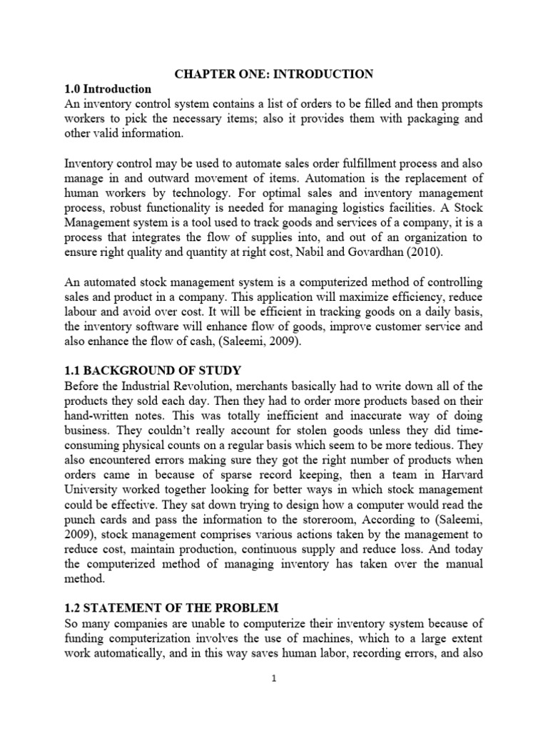 Computerized Stock Management System | PDF | Radio Frequency ...
