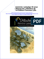full download S Albufera Memoria I Paisatge 30 Anys Del Parc Natural De S Albufera De Mallorca 1St Edition Francesc Lillo online full chapter pdf 