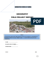 Field Project - Waste Management in Lusaka Compound - Kanyama