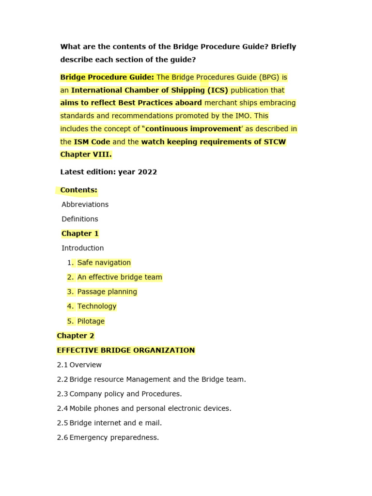 bridge procedure guide PDF Navigation