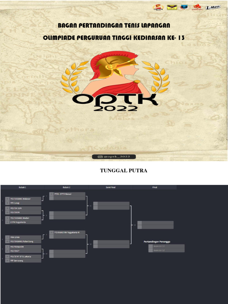 Bagan Pertandingan Tenis Olimpiade KEDINASAN | PDF