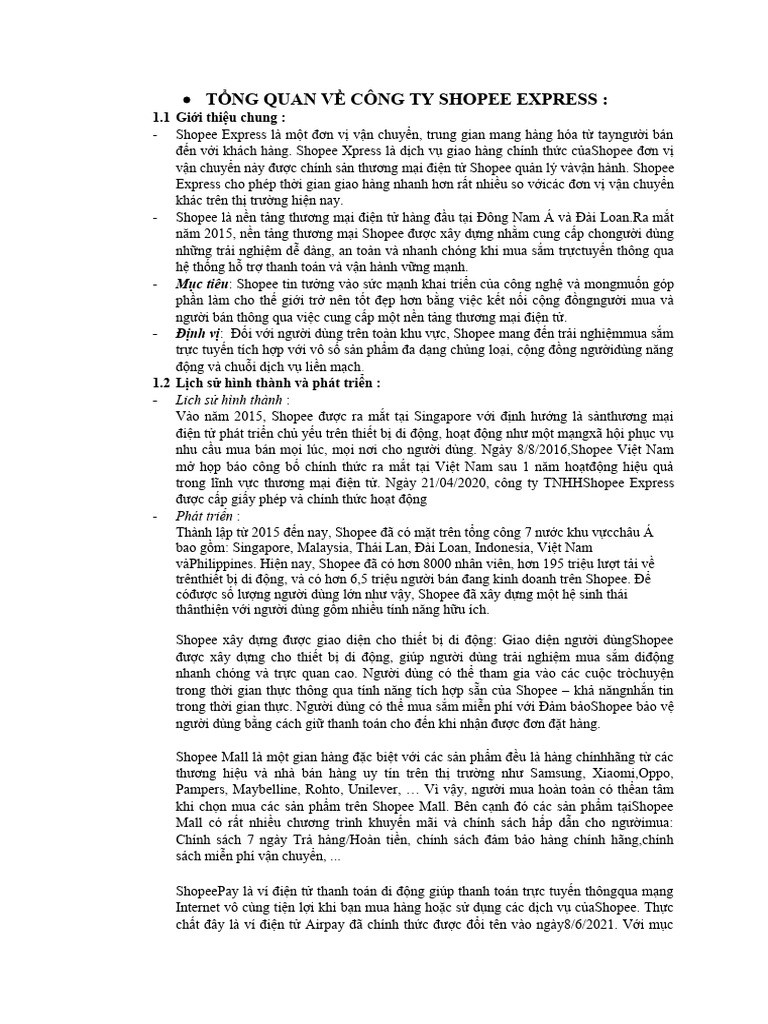 T ng quan v c ng ty shopee express pdf