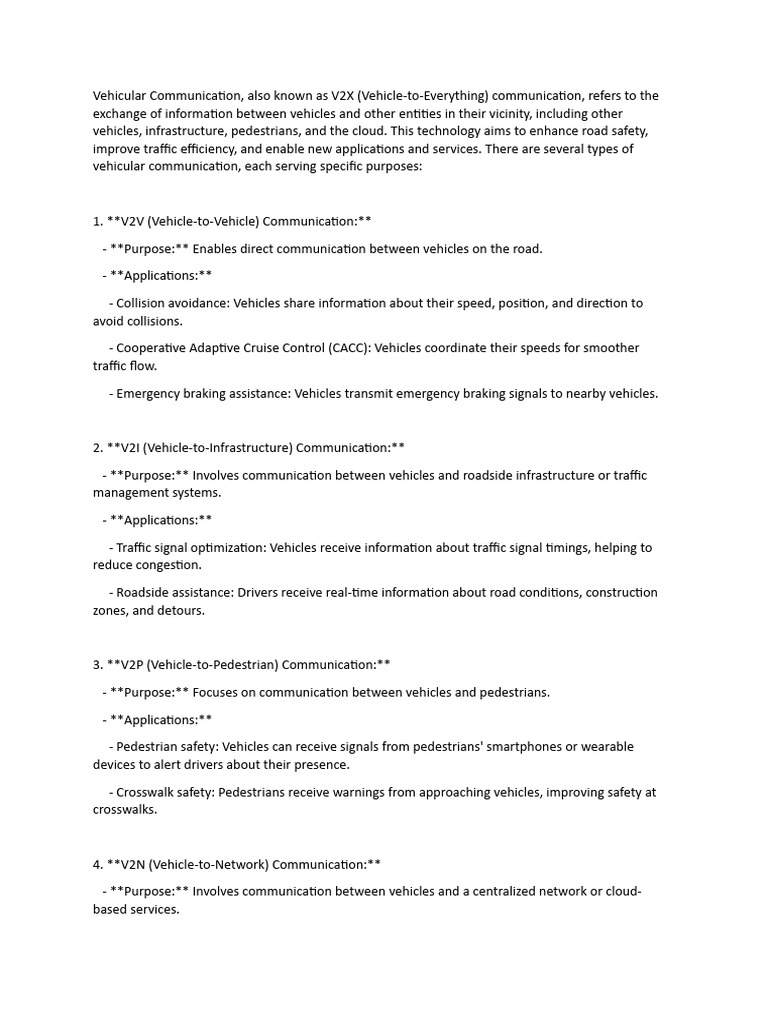Vehicular Communication | PDF | Traffic | Land Transport