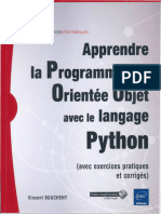 Apprendre La Programmation Orientée Objet en Python (+ Exos Corrigés), Vincent Boucheny, EnI 2016 (PDF Interrogeable)
