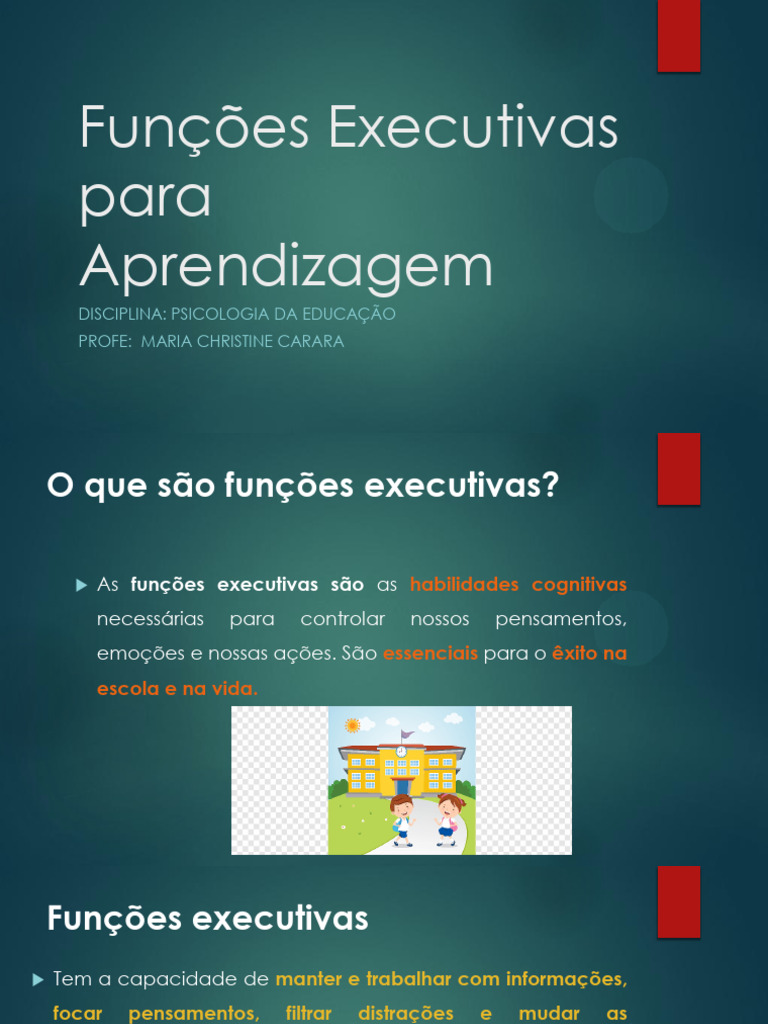 Slide Funçoes Executivas 22 Vf-1 | PDF | Memória | Memória de trabalho