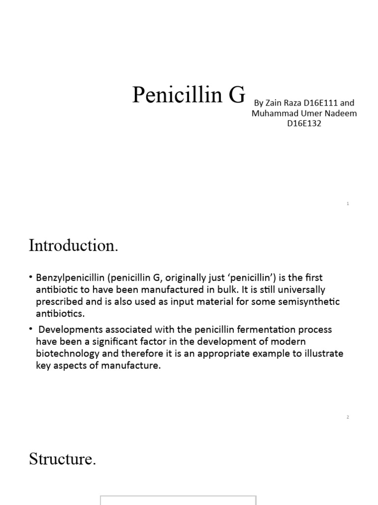 Penicillin G Pdf Penicillin Fermentation