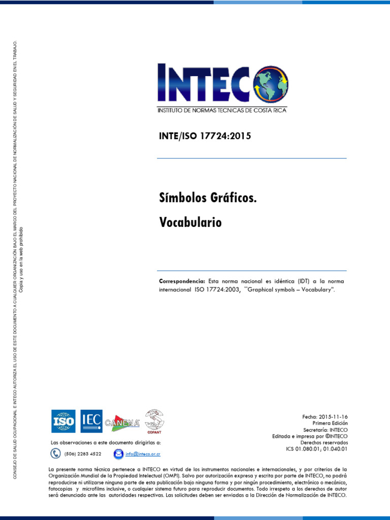 Vocabulario de Símbolos Gráficos ISO 17724 | PDF | Organización ...