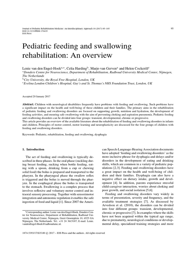 Pediatric Feeding and Swallowing | PDF | Clinical Medicine