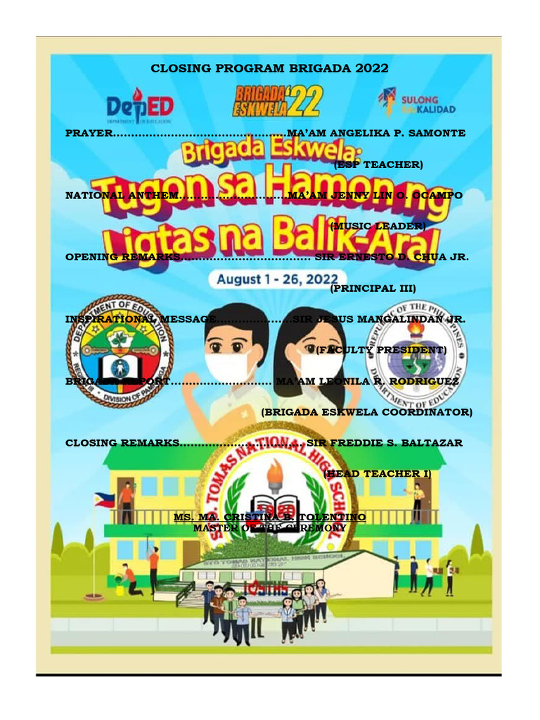 Closing Program Brigada 2022 | PDF