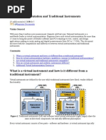 Virtual Instrumentation and Traditional Instruments