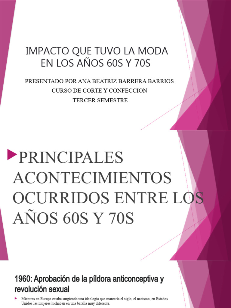 Exposicion Años 60 y 70 Tercer Semestre | PDF | Moda | Ropa