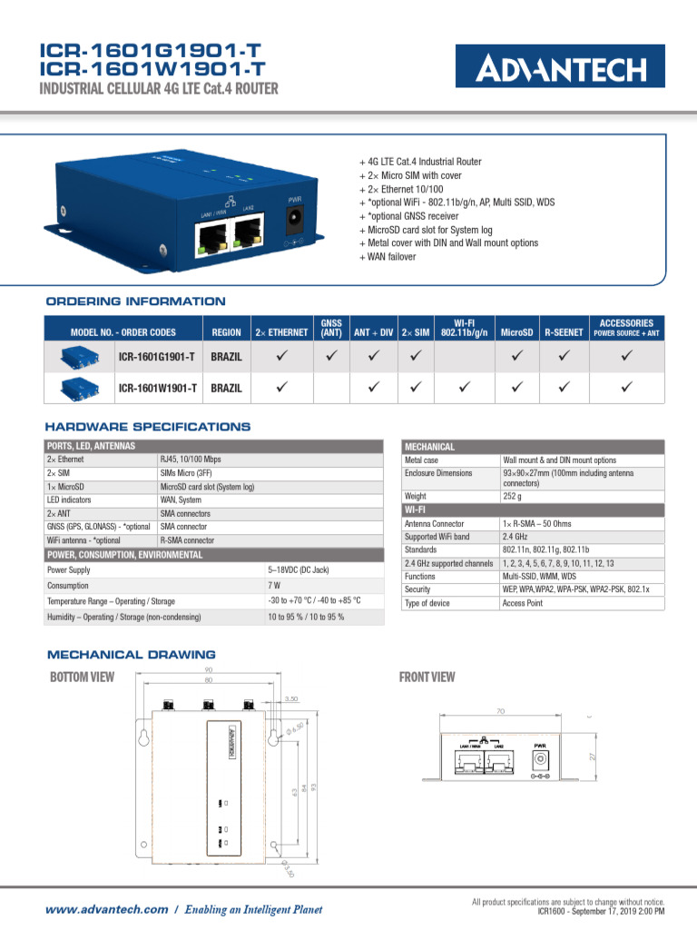 DataSheet ICR1601W (G) 1901-T | PDF | Virtual Private Network | I Pv6