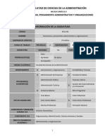 Humanismo, Pensamiento Administrativo y Organizacionales - 801126C