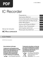 Download Manual Gravador Sony ICD PX820 by Michelle Almeida SN73659576 doc pdf
