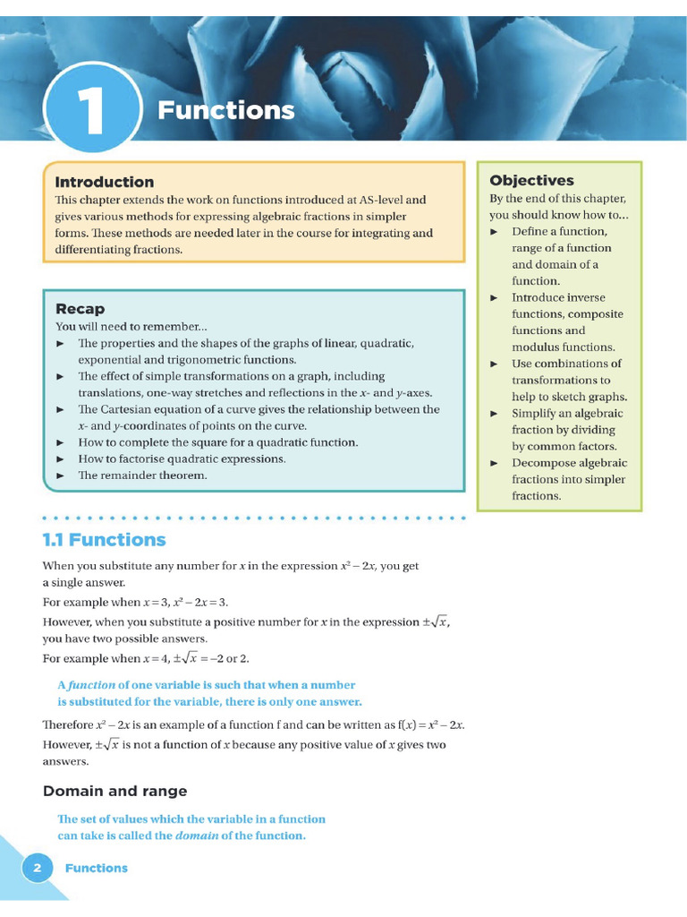 Chapter 1 - Functions | PDF