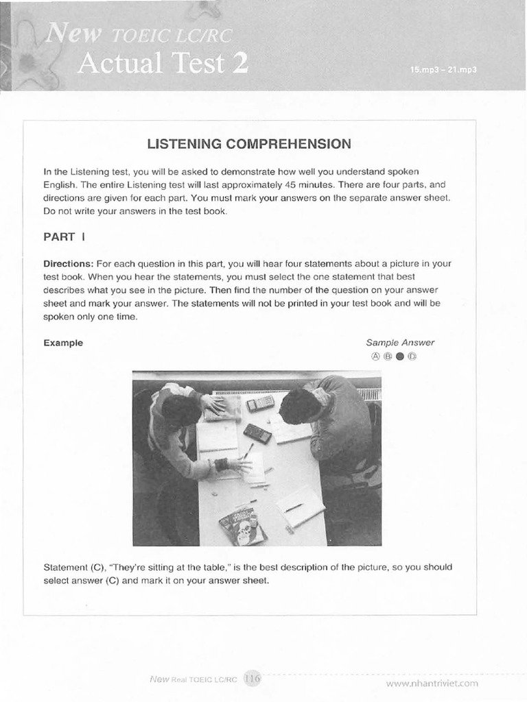 TOEIC Listening & Reading 問題1.2.8.10〜12 TOEIC Listening