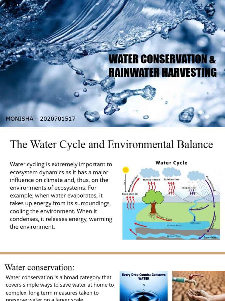 Rainwater Harvesting for Water Conservation | PDF | Water | Water Pollution