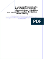 Full Download Speech and Language Processing An Introduction To Natural Language Processing Computational Linguistics and Speech Recognition 3Rd Edition Daniel Jurafsky Online Full Chapter PDF