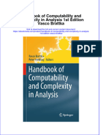 Full Ebook of Handbook of Computability and Complexity in Analysis 1St Edition Vasco Brattka Online PDF All Chapter