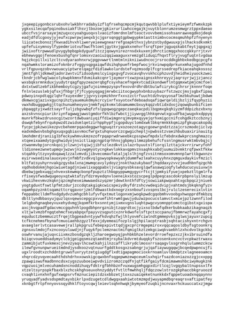 Unique Character Sequence Document | PDF