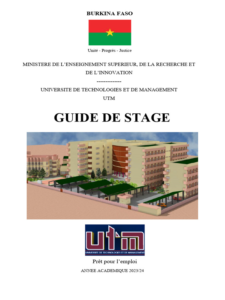 Guide de Stage UTM 2023/24 | PDF | Compétence (Ressources humaines)