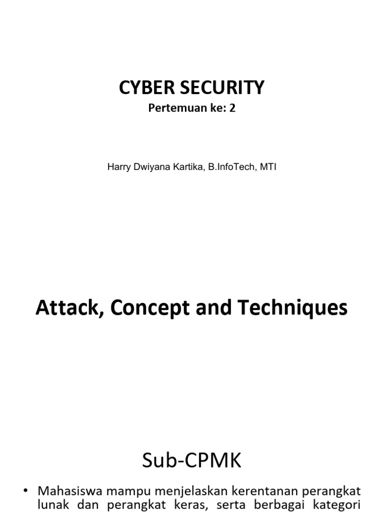 Teknik dan Tipe Serangan Cybersecurity | PDF | Komputer