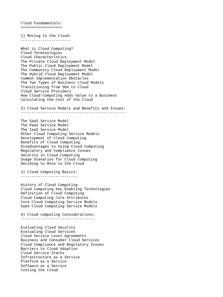 Cloud Fundamentals Pdf Cloud Computing Computing