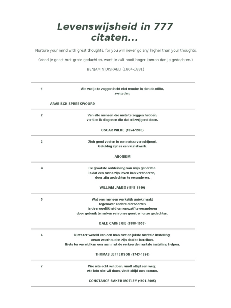 Levenswijsheid in 777 Citaten | PDF, image size:768x1024